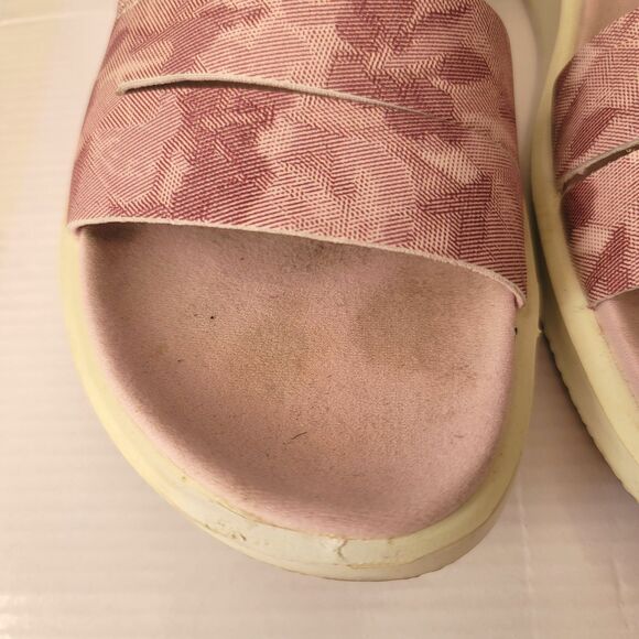 ECCO Women's Yuma Two Strap Sandal Violet Ice Size 8 Pink Floral Elastic Comfort - Picture 6 of 15